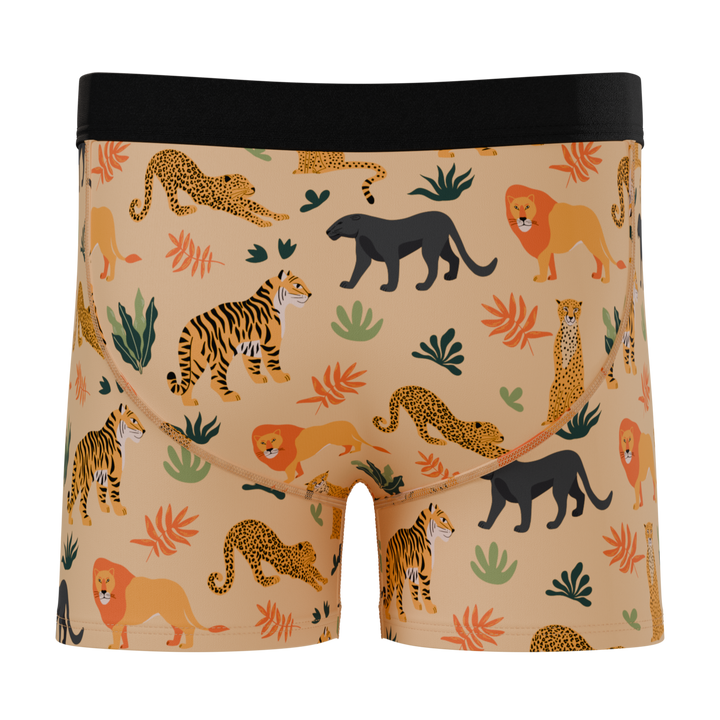 The Big Cat Conga | Safari Animals Boy's Boxer Briefs