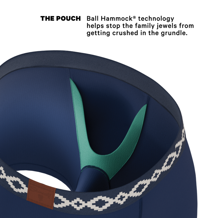 The Big Corbina Blue | La Matera x Shinesty Navy Ball Hammock® Pouch Underwear With Fly