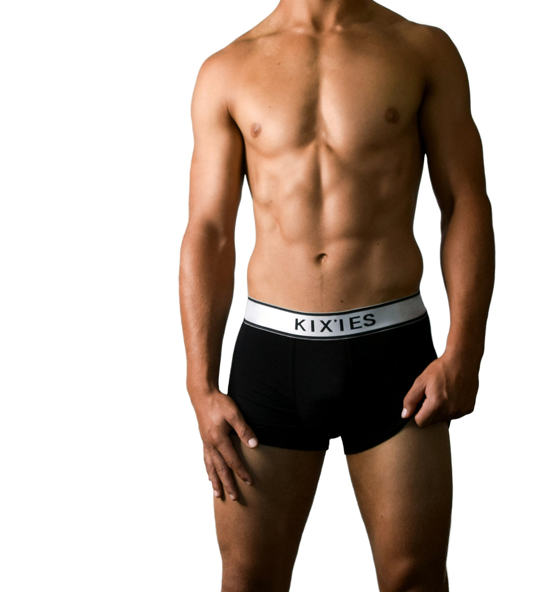 Mens Elastane Trunk Underwear - Black