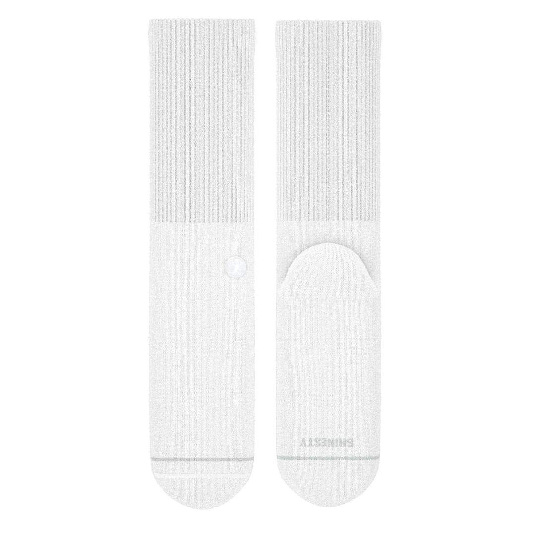 The Blizzard | Plain White Heel Hammock™ Crew Socks