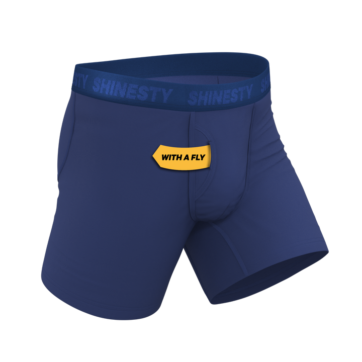 The Bloom Moon | Tonal Navy Ball Hammock® Pouch Underwear With Fly