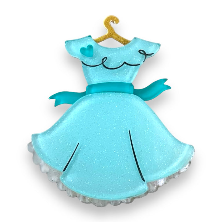 Blue cinderella dress brooch by asia ellington disney illustrator