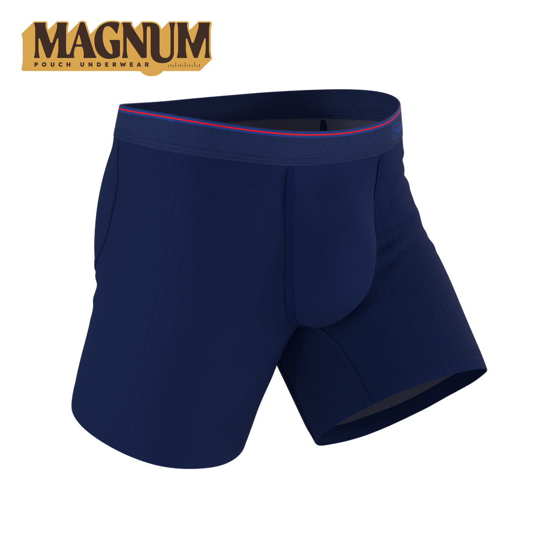 The Blueberry Pie | Red Tip Navy Ball Hammock® Magnum Big Pouch Underwear