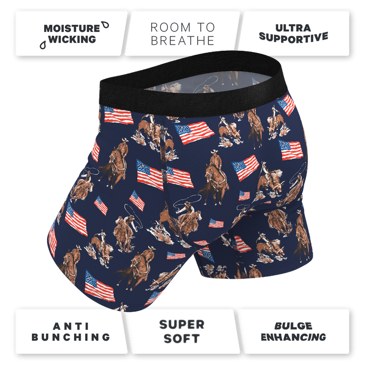 The Bootstraps & Chaps | Americana Cowboy Ball Hammock® Pouch Underwear With Fly