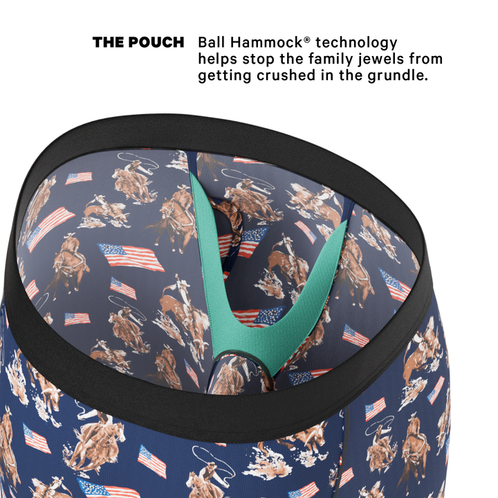 The Bootstraps & Chaps | Americana Cowboy Long Leg Ball Hammock® Pouch Underwear With Fly