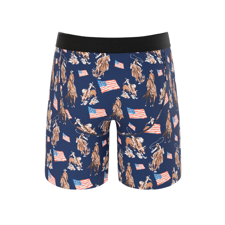 The Bootstraps & Chaps | Americana Cowboy Long Leg Ball Hammock® Pouch Underwear With Fly