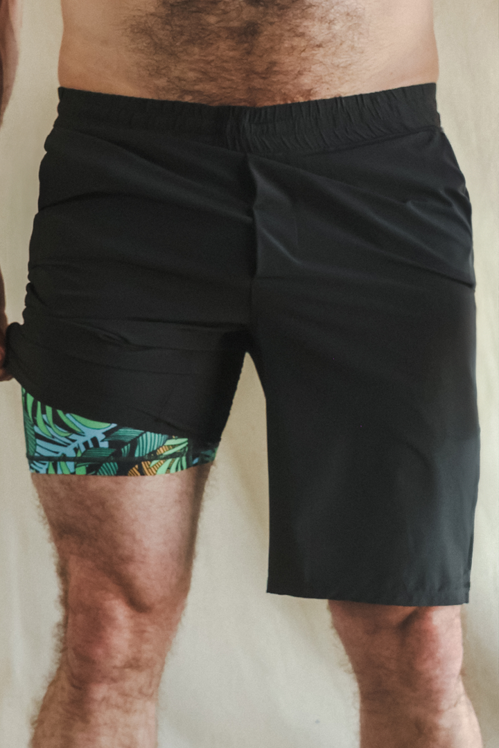 The Botanist | Tropical Leaves Ball Hammock® 9 Inch Athletic Shorts