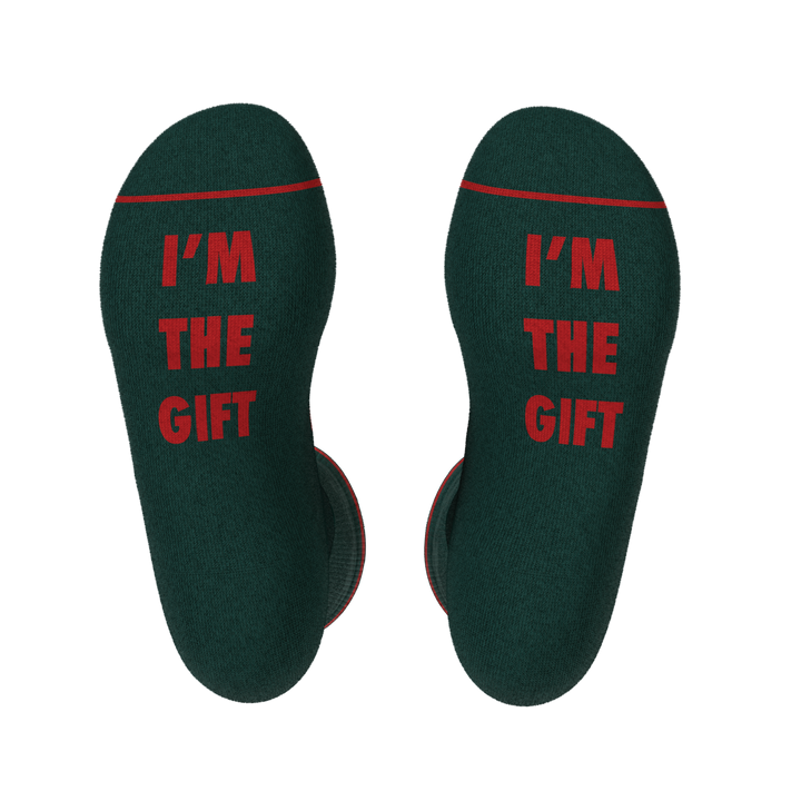 The Bow On Top | Ribbon Present Heel Hammock™ Crew Socks