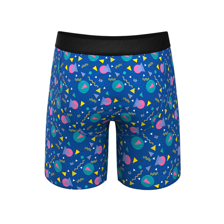 The Bus Stop | Retro Shapes Long Leg Ball Hammock® Pouch Underwear with Fly