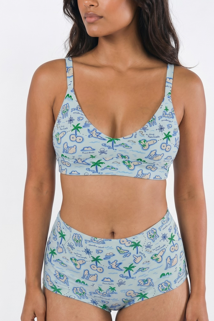 The Pirate's Booty | Naughty Map Boob Hammock™ Plunge Bralette