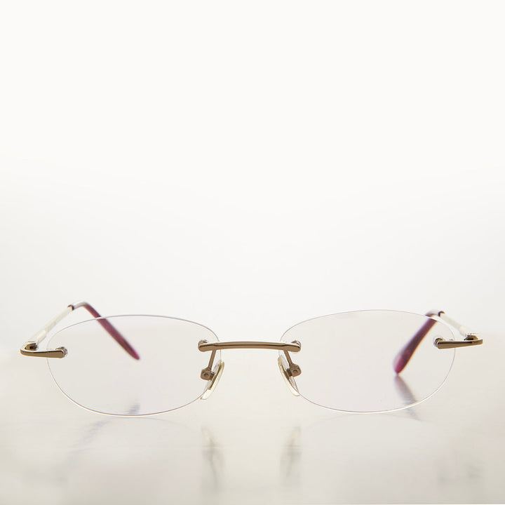Rimless Half Frame Reading Glasses - Carlton
