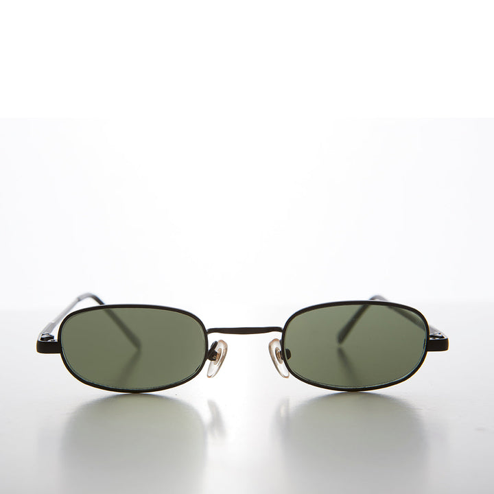 Tiny Half Frame Rectangular 90s Vintage Sunglass - Carson