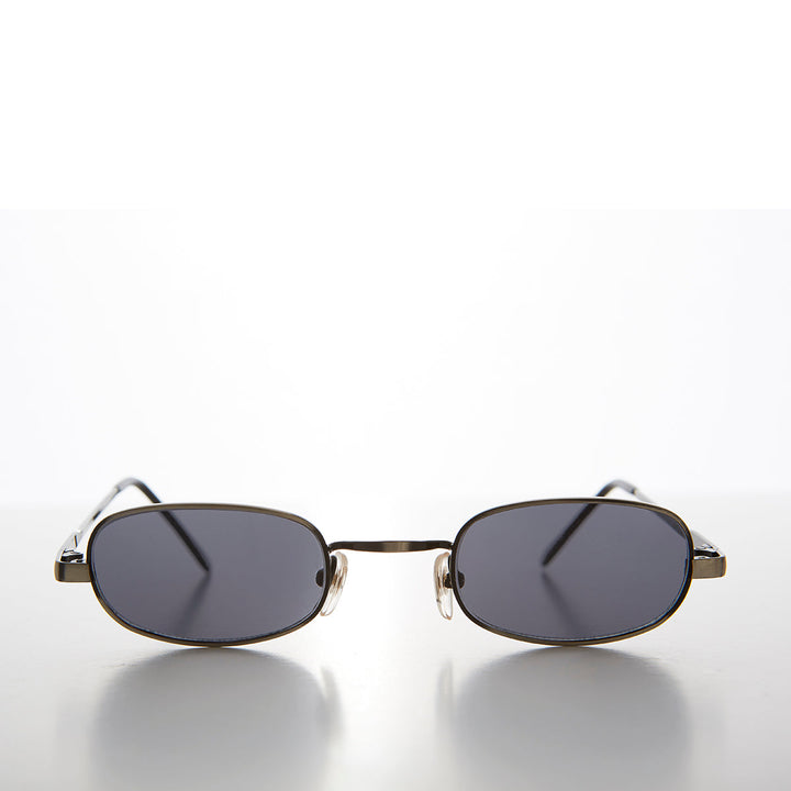 Tiny Half Frame Rectangular 90s Vintage Sunglass - Carson