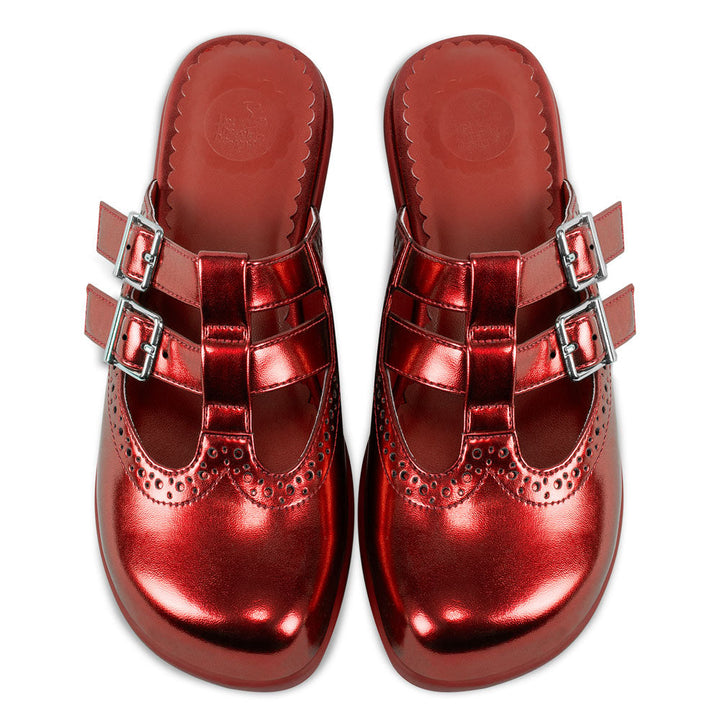Chrome Crush Crimson Women's Mary Jane Clogs