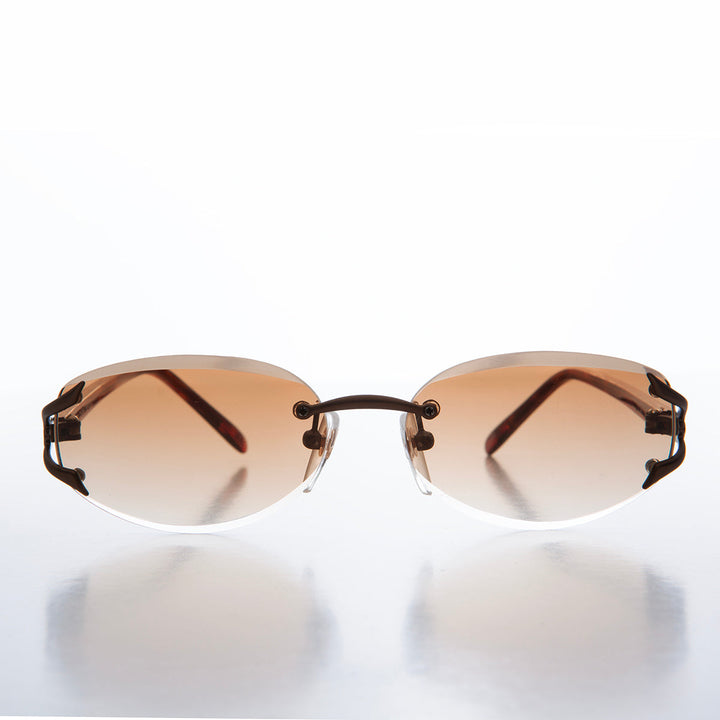 Slim Oval Lens 90s Sunglasses - Cruz