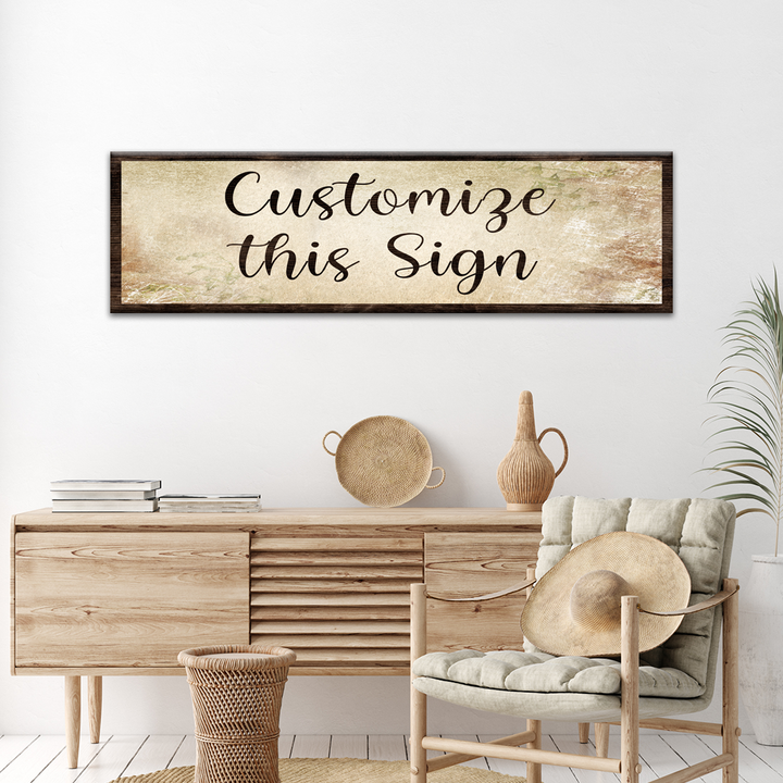 Custom Rustic Canvas Sign