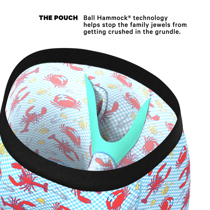 The Cajun Cookout | Summer Crabs Long Leg Ball Hammock® Pouch Underwear With Fly