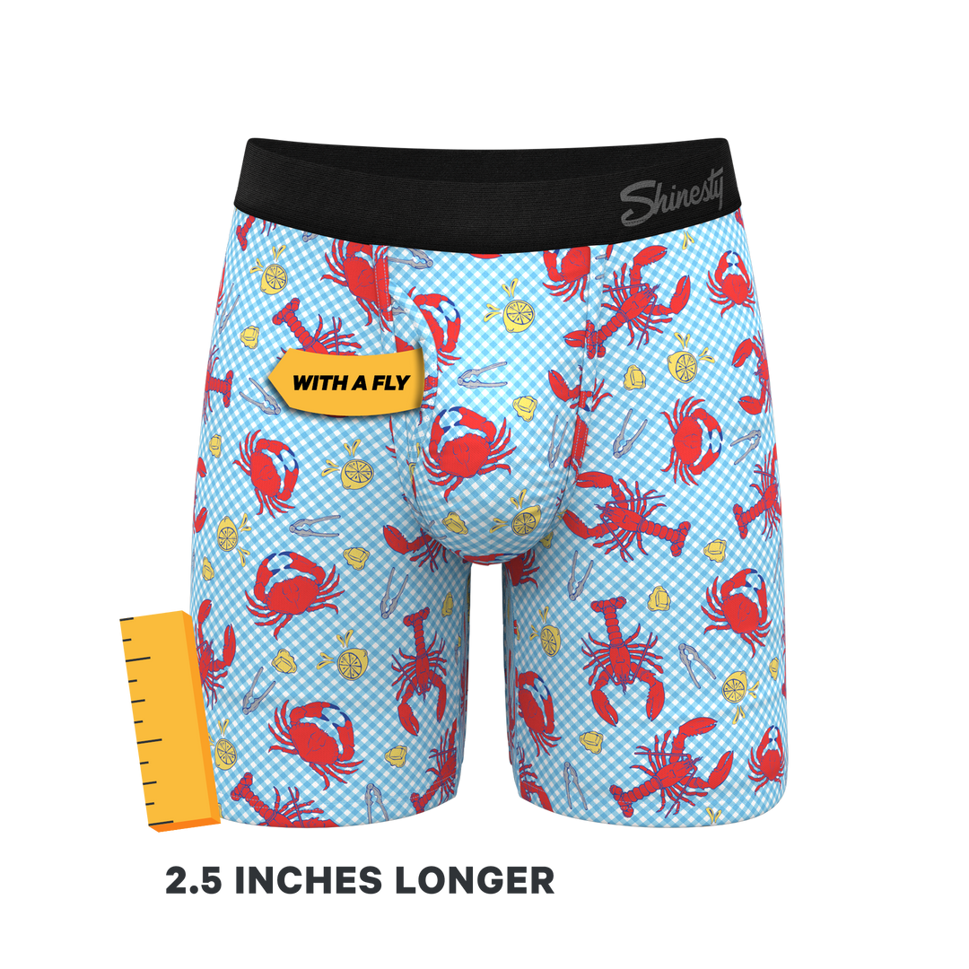 The Cajun Cookout | Summer Crabs Long Leg Ball Hammock® Pouch Underwear With Fly