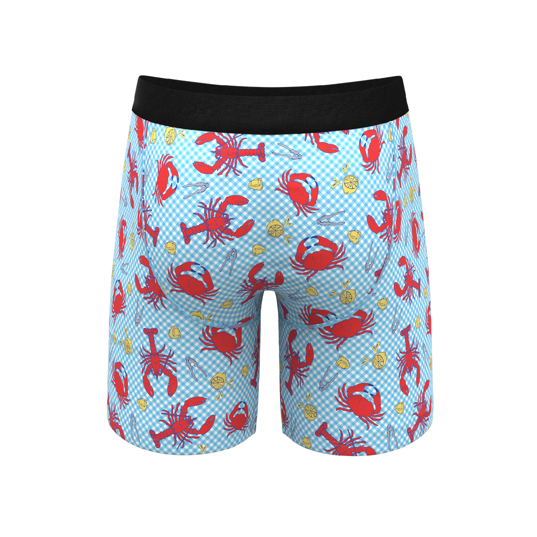 The Cajun Cookout | Summer Crabs Long Leg Ball Hammock® Pouch Underwear With Fly