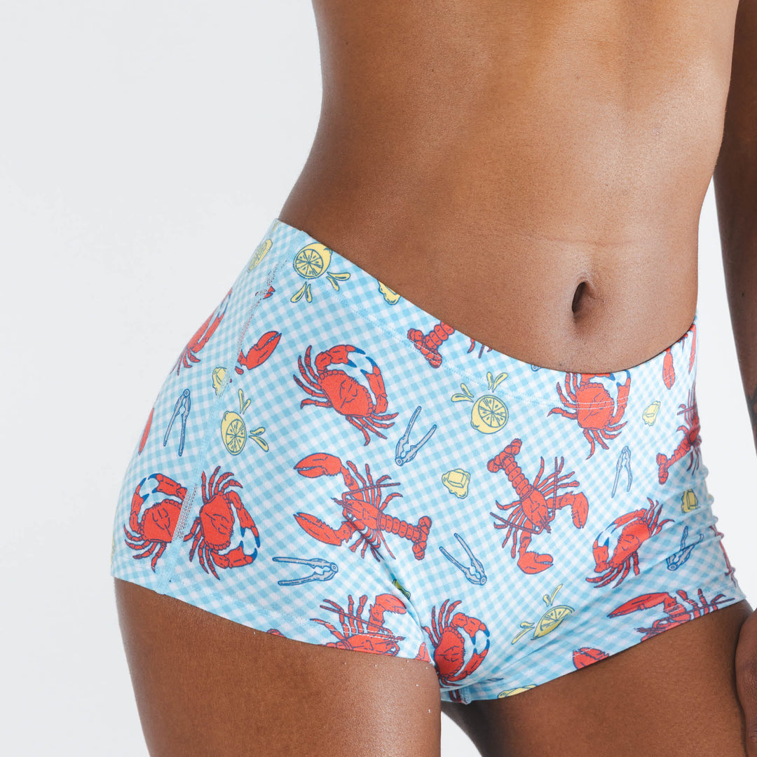 The Cajun Cookout | Summer Crabs Modal Boyshort Underwear