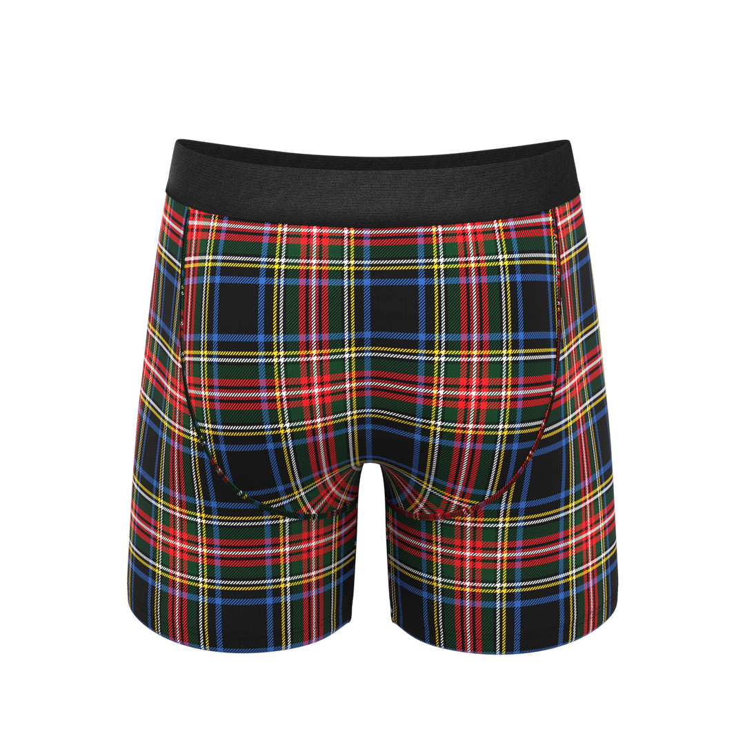 The Cappuccino | Holiday Tartan Plaid Ball Hammock® Pouch Underwear With Fly