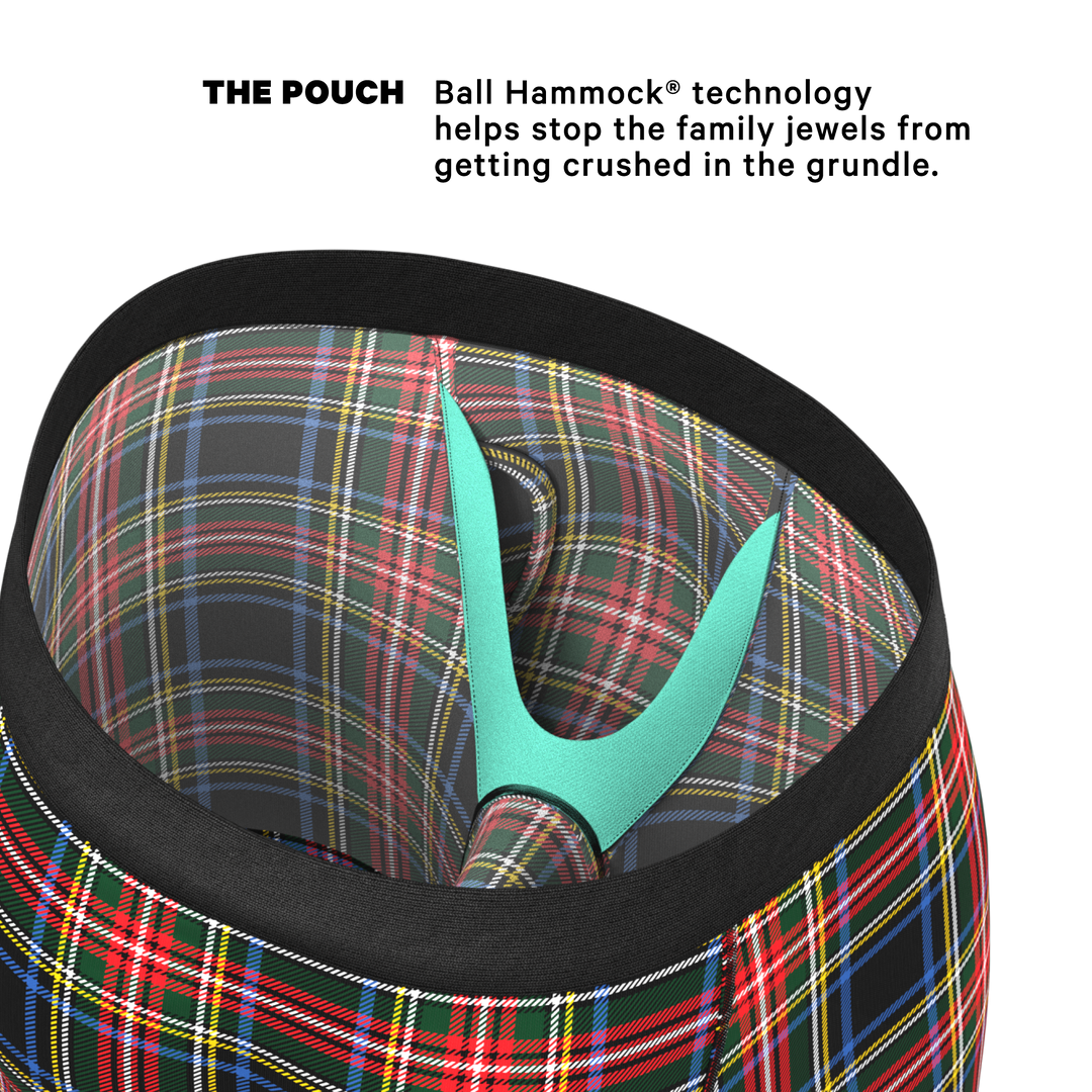 The Cappuccino | Holiday Tartan Plaid Long Leg Ball Hammock® Pouch Underwear With Fly