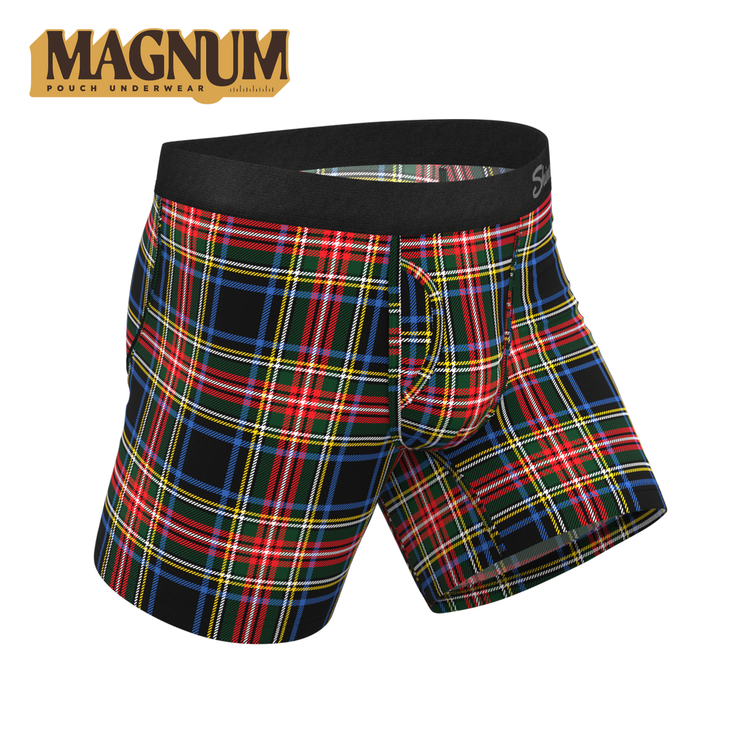 The Cappuccino | Holiday Tartan Plaid Ball Hammock® Magnum Big Pouch Underwear