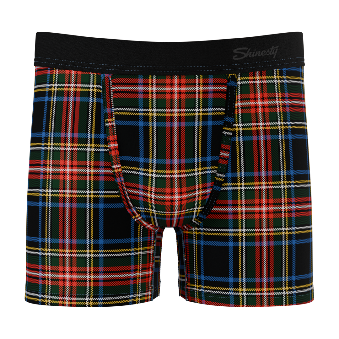 The Cappuccino | Holiday Tartan Plaid Boy's Boxer Briefs