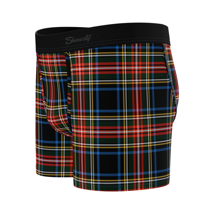 The Cappuccino | Holiday Tartan Plaid Boy's Boxer Briefs