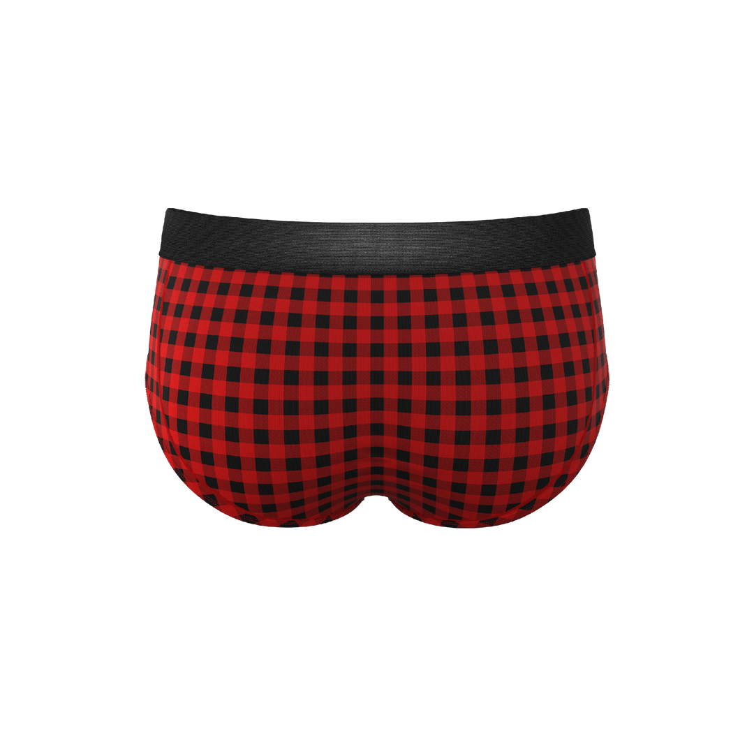 The Cardinal | Micro Buffalo Check Ball Hammock® Pouch Underwear Briefs