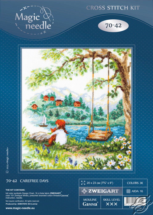 Carefree Days Counted Cross Stitch Kit by Magic Needle 70-42