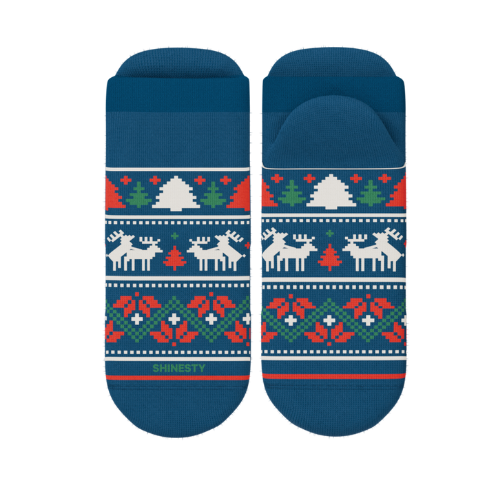 The Caribou Lous | Christmas Deer Heel Hammock™ Ankle Socks