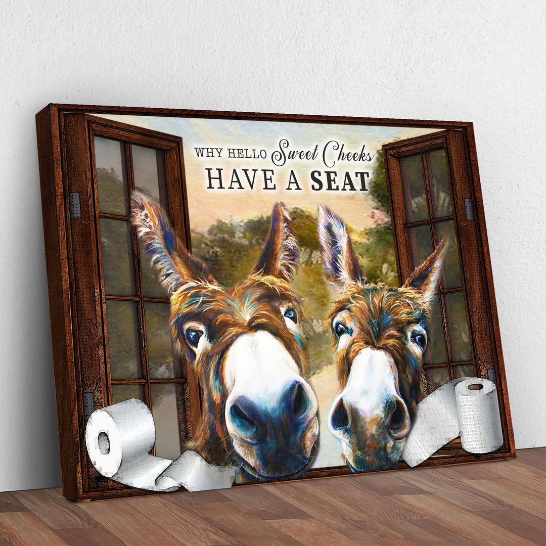 Have A Seat Sweet Cheeks Bathroom Sign