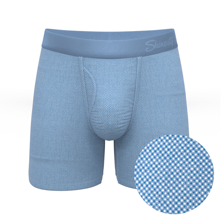 The Chambray All Day | Blue Chambray Ball Hammock® Pouch Underwear With Fly