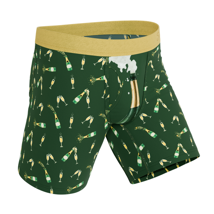 The Champagne Showers | New Years Long Leg Ball Hammock® Pouch Underwear With Fly