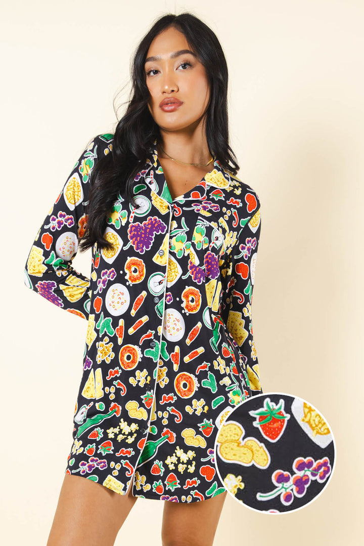 The Charcuterie | Charcuterie SleepDeep™ Long Sleeve Pajama Dress