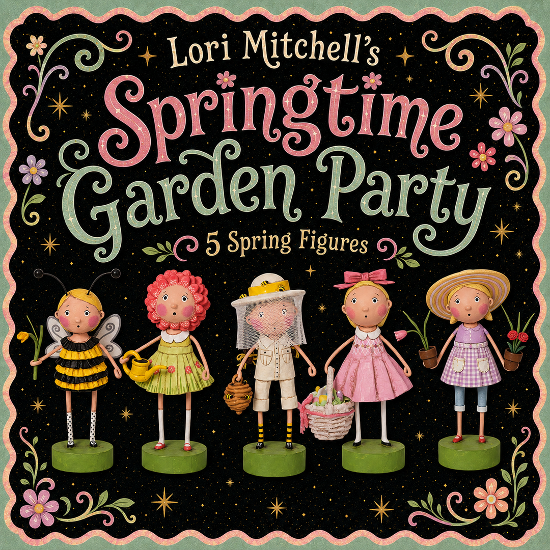 Lori Mitchell Springtime Garden Party Bundle of 5 Figurines NEW FOR 2027