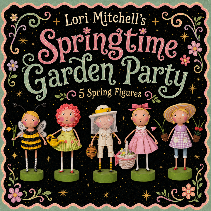 Lori Mitchell Springtime Garden Party Bundle of 5 Figurines NEW FOR 2027