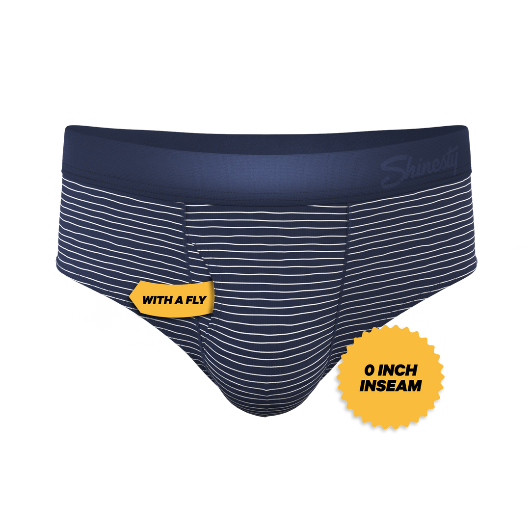 The Cheek Streak | White Stripe Ball Hammock® Pouch Underwear Briefs