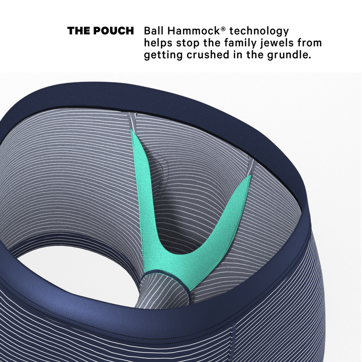 The Cheek Streak | White Stripe Ball Hammock® Pouch Trunks Underwear