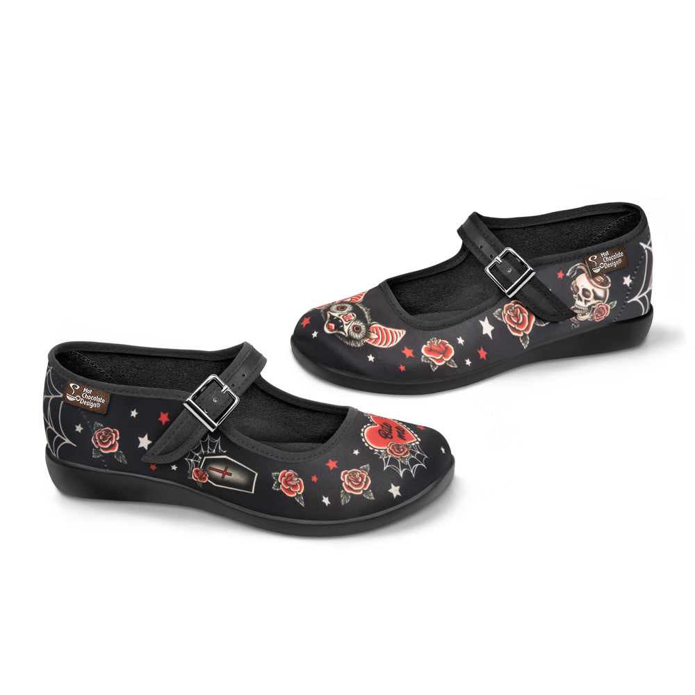 Dark Tattoo Women's Mary Jane Flatss
