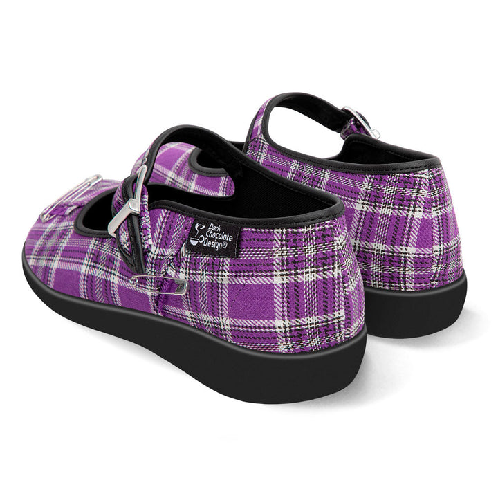 Purple Tartan Women's Mary Jane Flats