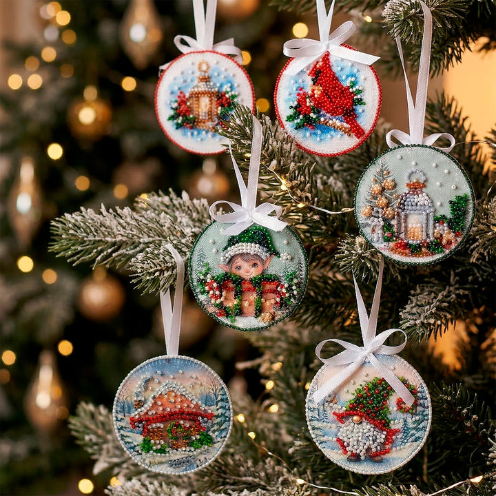 Christmas Singing Bead Embroidery Decoration Kit by Abris Art ABT-065