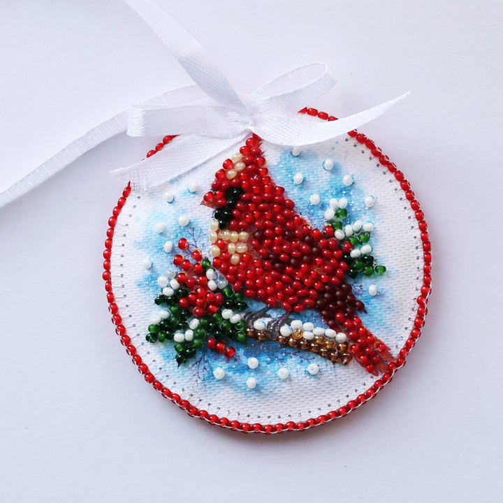 Christmas Singing Bead Embroidery Decoration Kit by Abris Art ABT-065