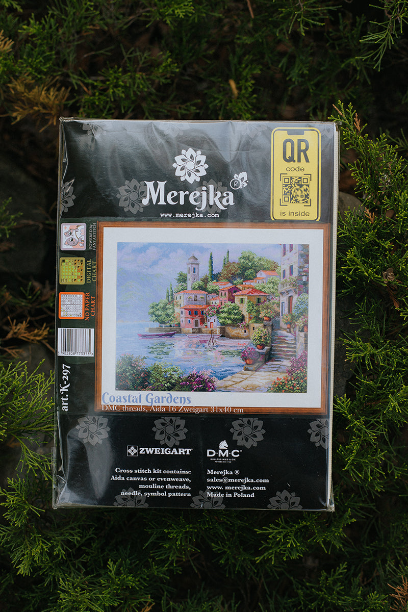 Coastal Gardens Counted Cross Stitch Kit by Merejka K-297