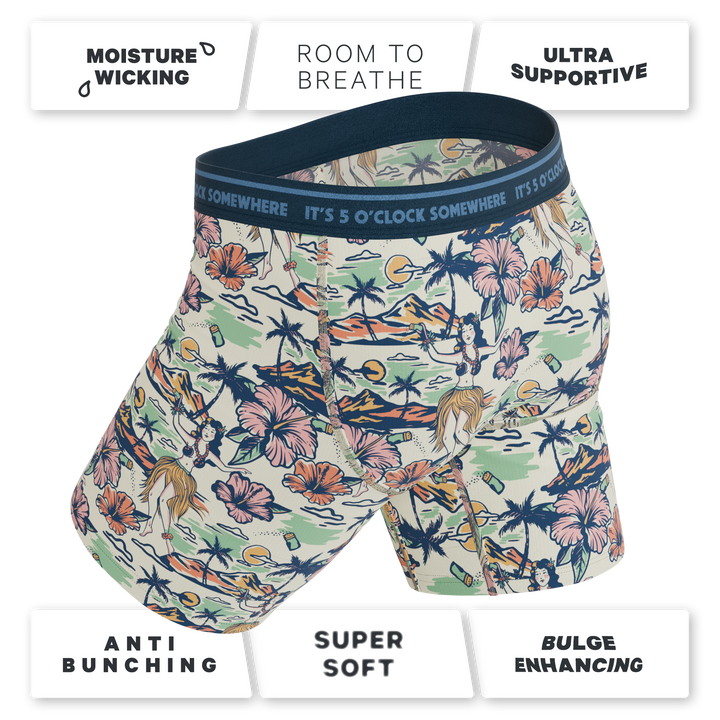 The Come Monday | Shinesty x Margaritaville® Long Leg Ball Hammock® Pouch Underwear With Fly