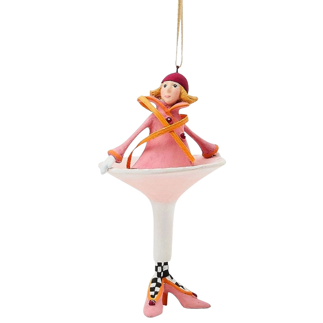 Patience Brewster Mini Cocktail Ornament Cosmopolitan Girl