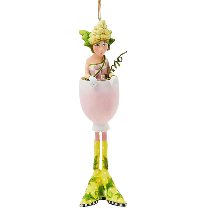 Patience Brewster Mini Cocktail Ornament Rose Wine Girl