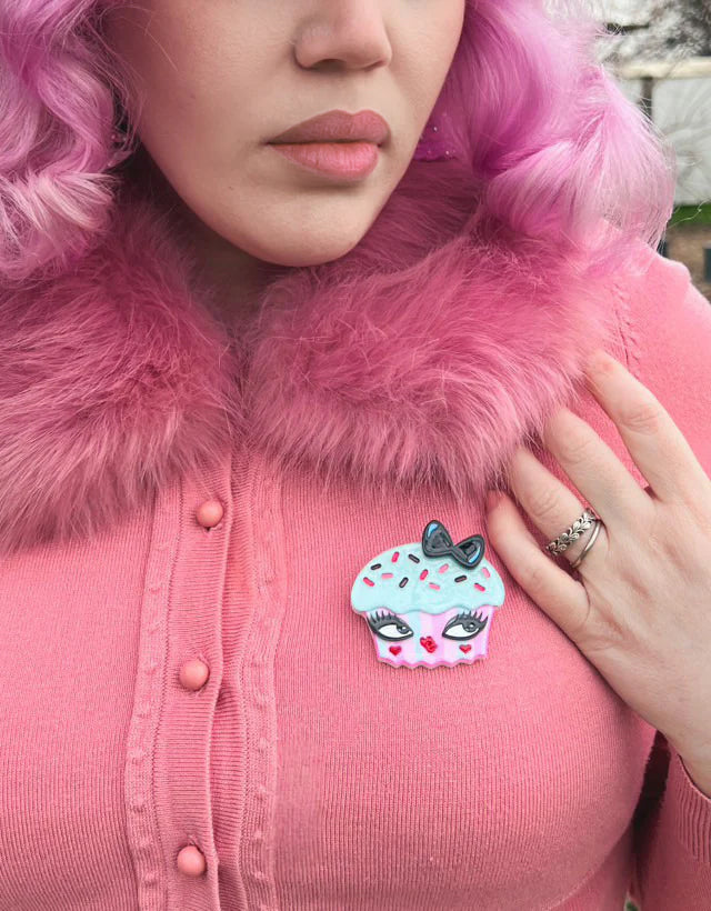 Cupcake Cutie Brooch by Miss Fluff x Lipstick & Chrome