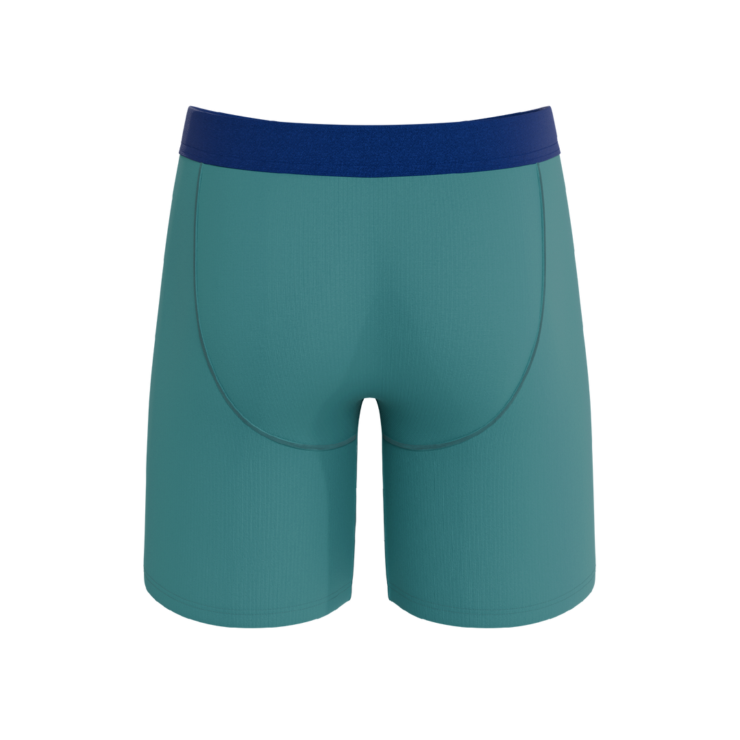 The Curacao | Teal Long Leg Ball Hammock® Pouch Underwear With Fly